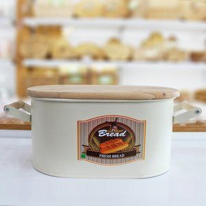 Decorative Vintage Color-Coated Steel BREAD Box
